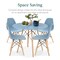 Best Choice Products 5-Piece Compact Mid-Century Modern Dining Set w/ 4 Chairs, Wooden Legs